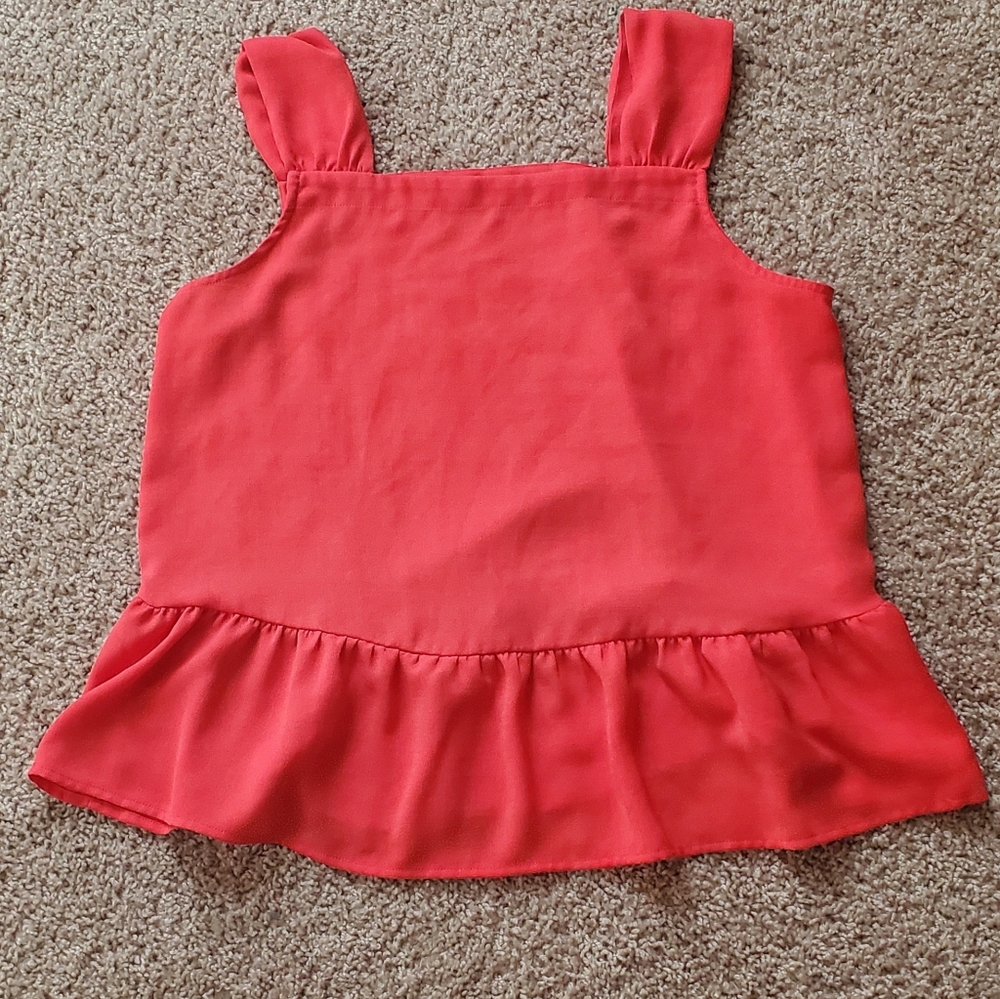 Coral/Red Flowy Tank Top